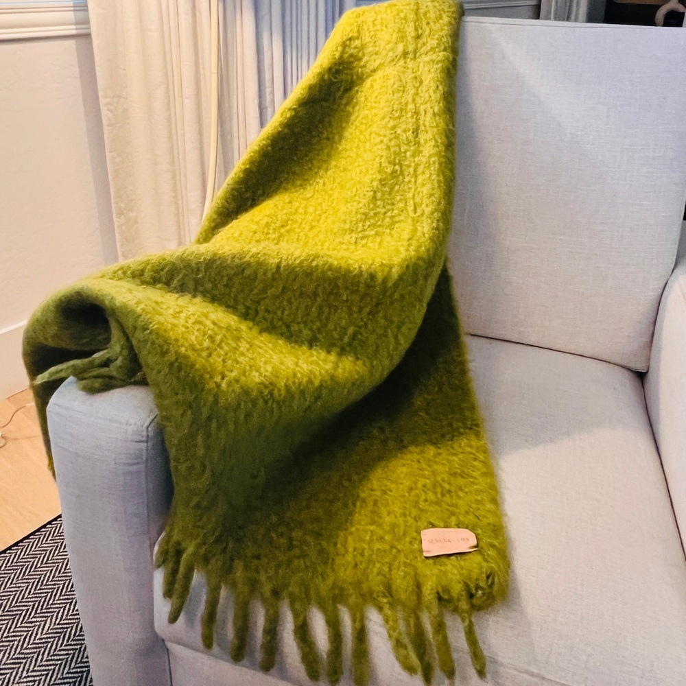 Serena & Lily Albion Mohair Throw Blanket | Spain | OEKO-TEX® Standard 100